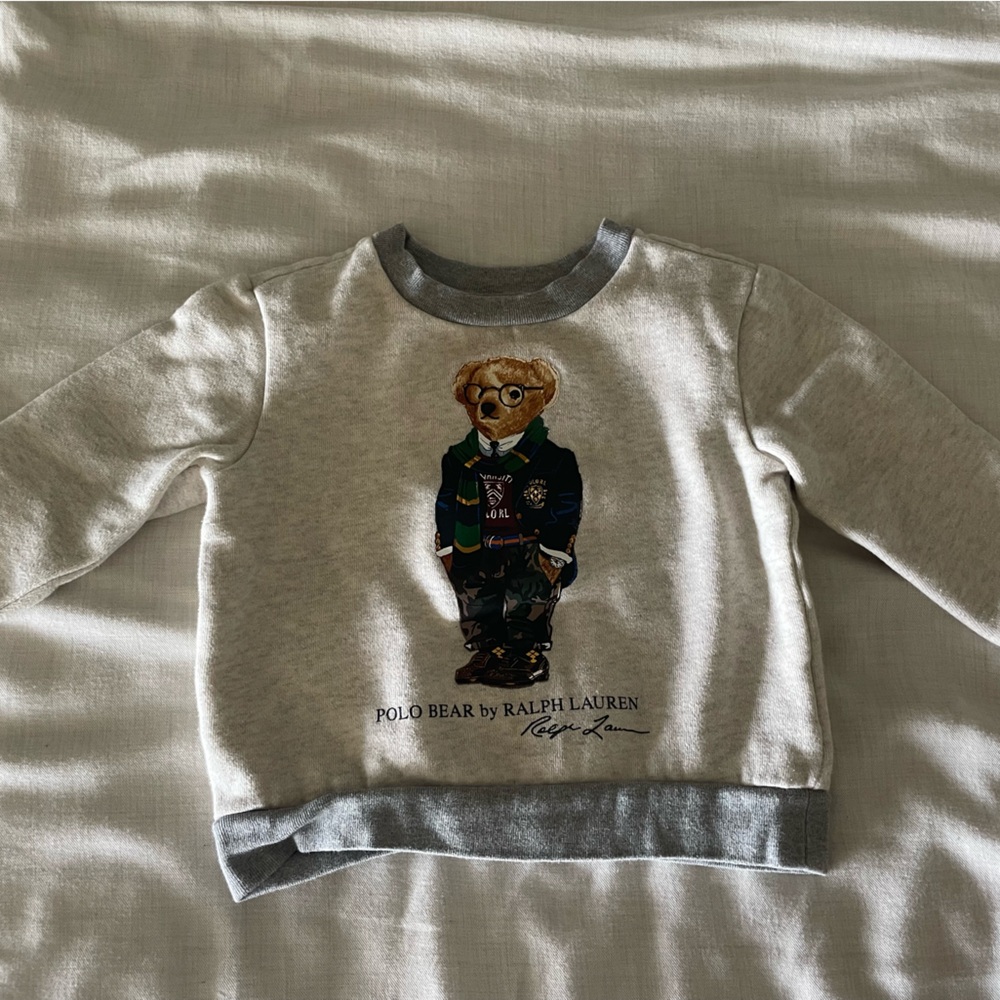Ralph Lauren Gray and Cream Sweatshirt